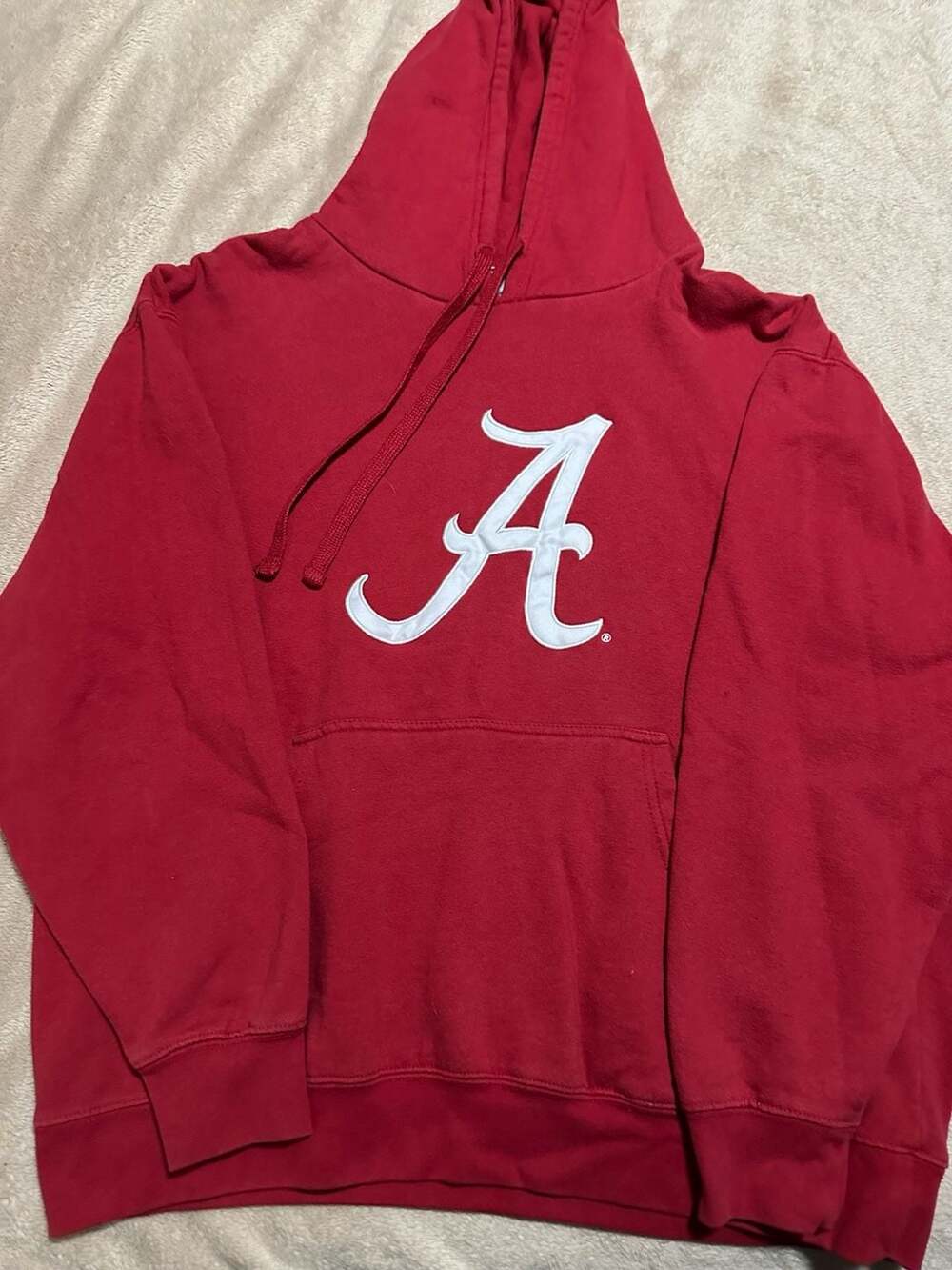 Alabama Crimson Tide Red Embroidered Hoodie Sweatshirt, Size XL
